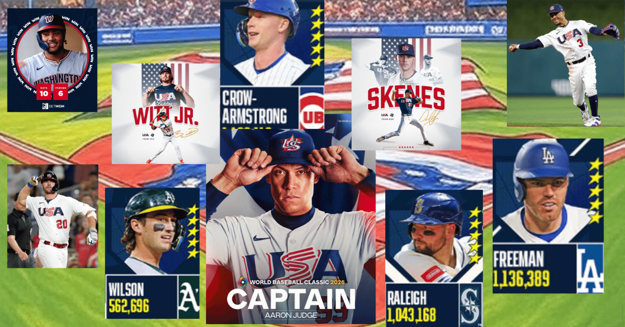 WBCアメリカ代表2026メンバーが歴史的すぎる件「ジャッジ、スキーンズ
