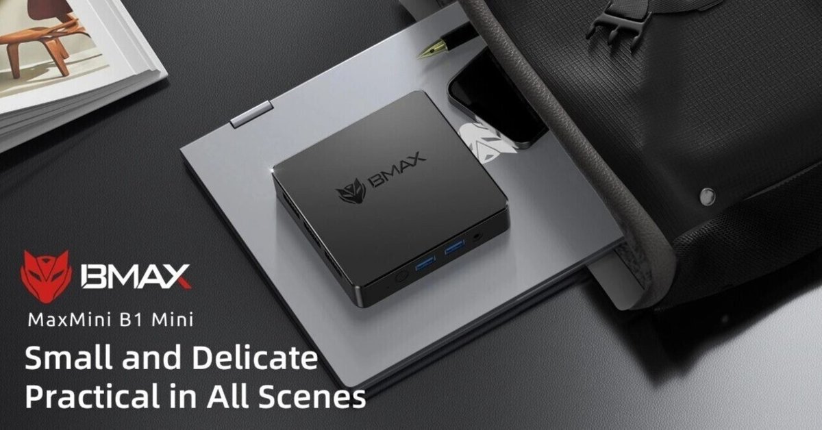 通販 最安クラス、12,900円で販売のミニPC「BMAX B1」。N4000を