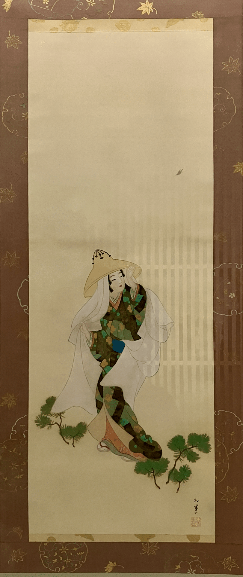 上村松園 (Uemura Shoen) 1875年～1949年 木版画 元禄美人 初版