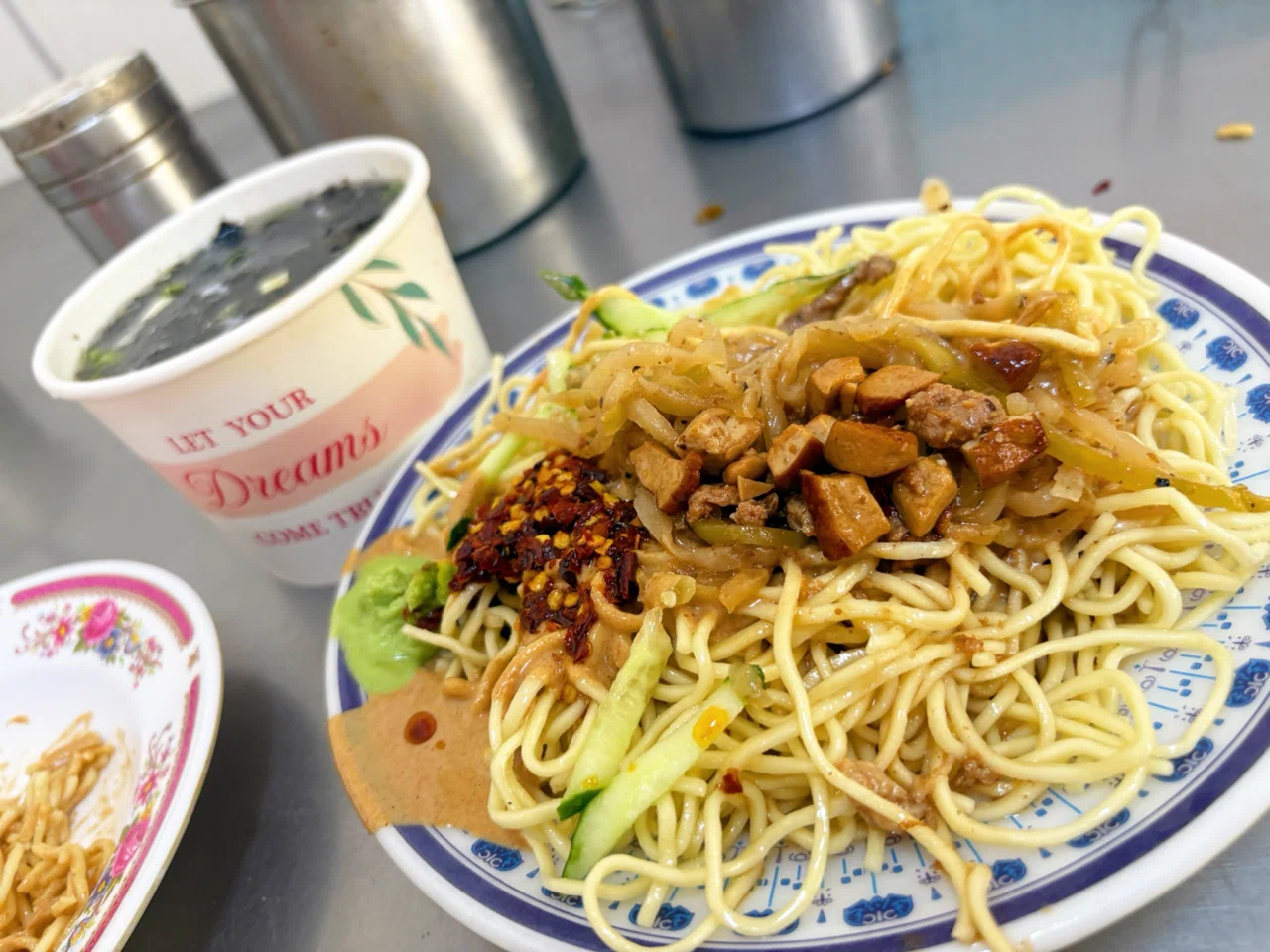 台湾旅行記【福德涼麵】中山区 搾菜肉絲冷麺 海苔スープ 客単価と利益