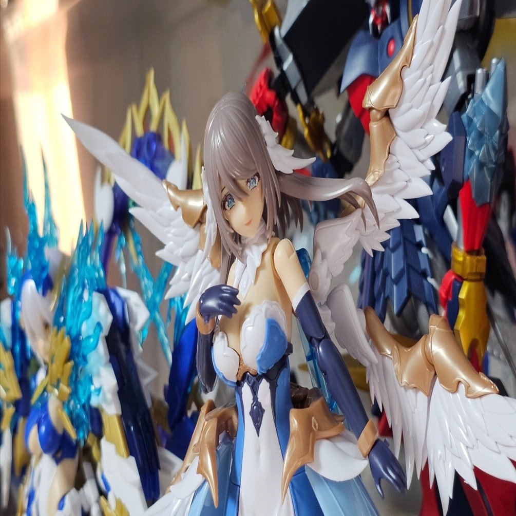 プラモ】アルカナディア：エルメダを組み上げた！青と白と翼が織りなす