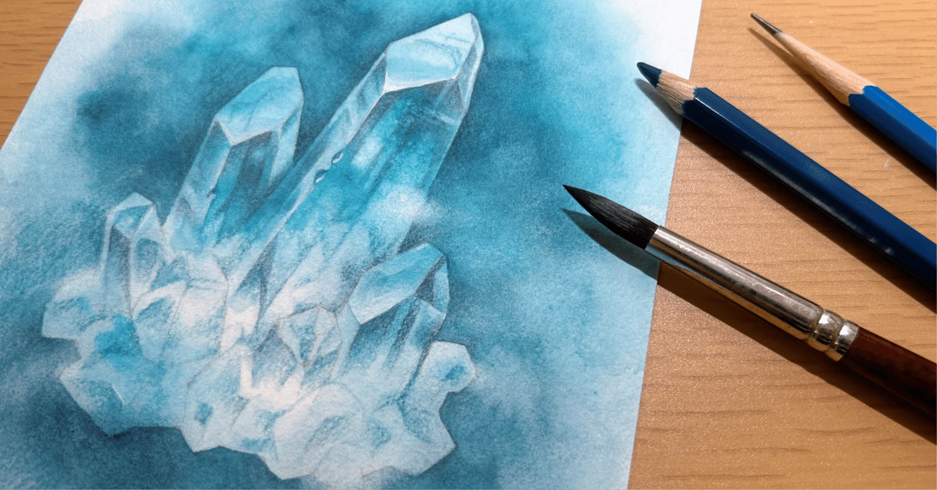 雑談】水彩×水彩色鉛筆。筆が苦手な私の突破口。｜n!ka