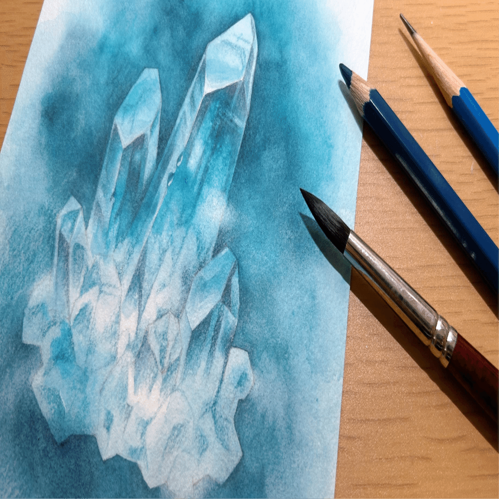雑談】水彩×水彩色鉛筆。筆が苦手な私の突破口。｜n!ka