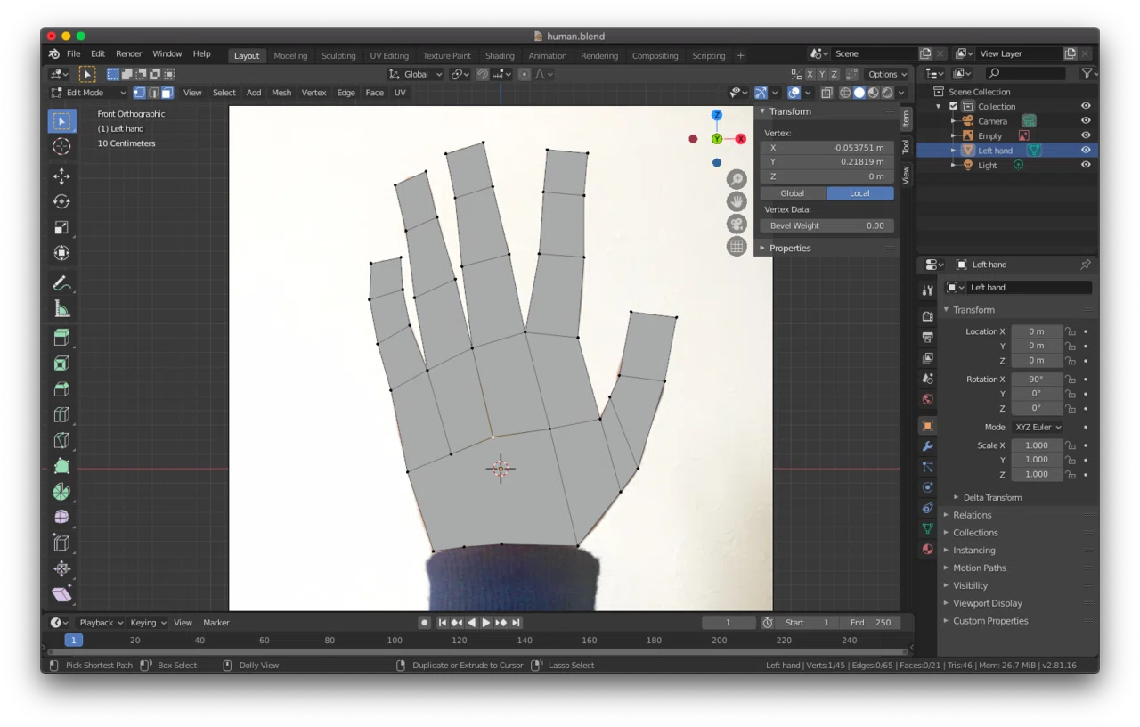 メモ9 Blender 人の手のモデリング At Ishikawa Note メモ9 Blender 人の手のモデリング At Ishikawa Note