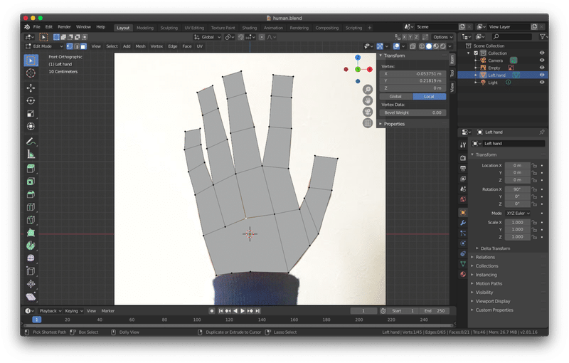 メモ9 Blender 人の手のモデリング At Ishikawa Note メモ9 Blender 人の手のモデリング At Ishikawa Note