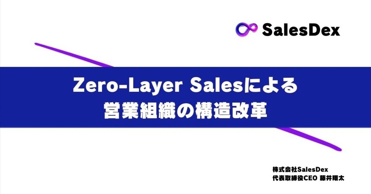 成果創出型人事制度 Zero-Layer Salesの構造変革｜【公式】株式会社SalesDex / ゼロ