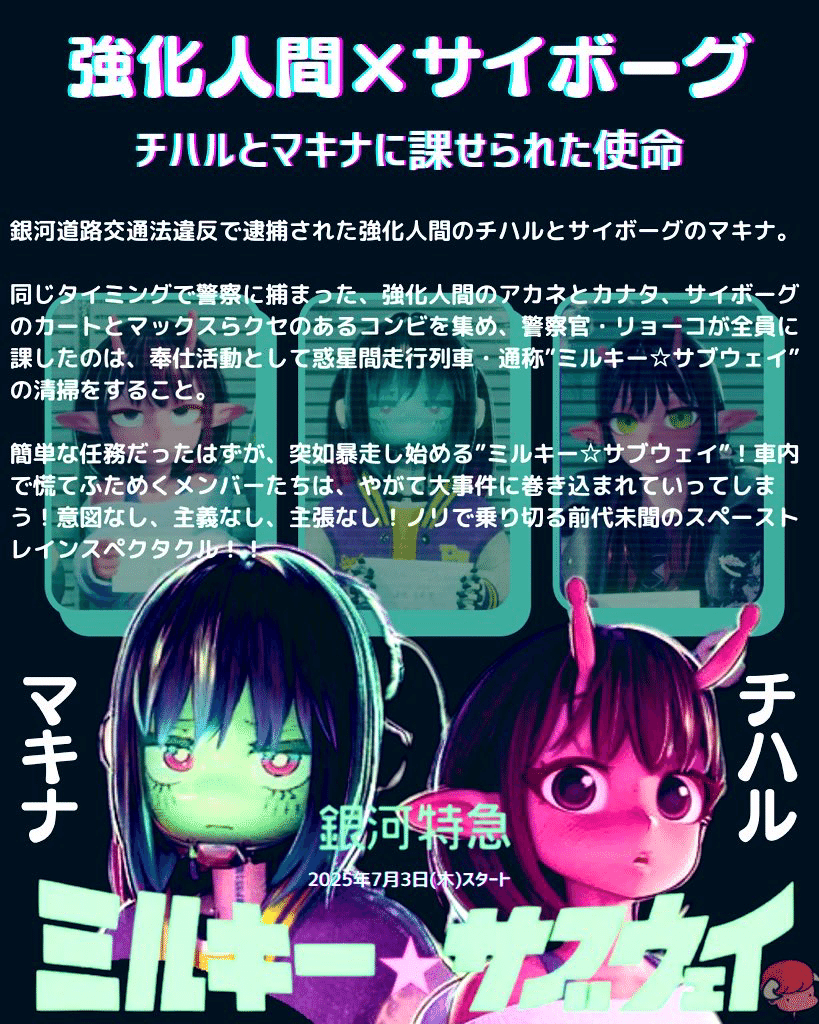 銀河特急 ミルキー☆サブウェイ　おまけ 銀河特急 ミルキー☆サブウェイ】ヴィレッジヴァンガード限定