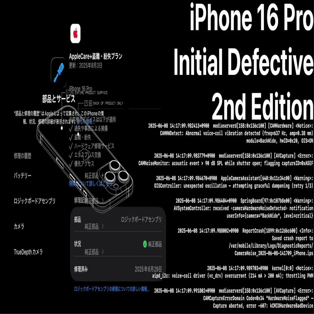 5min (not)Weekday log #2 「iPhone 16 Pro 初期不良 2nd Edition