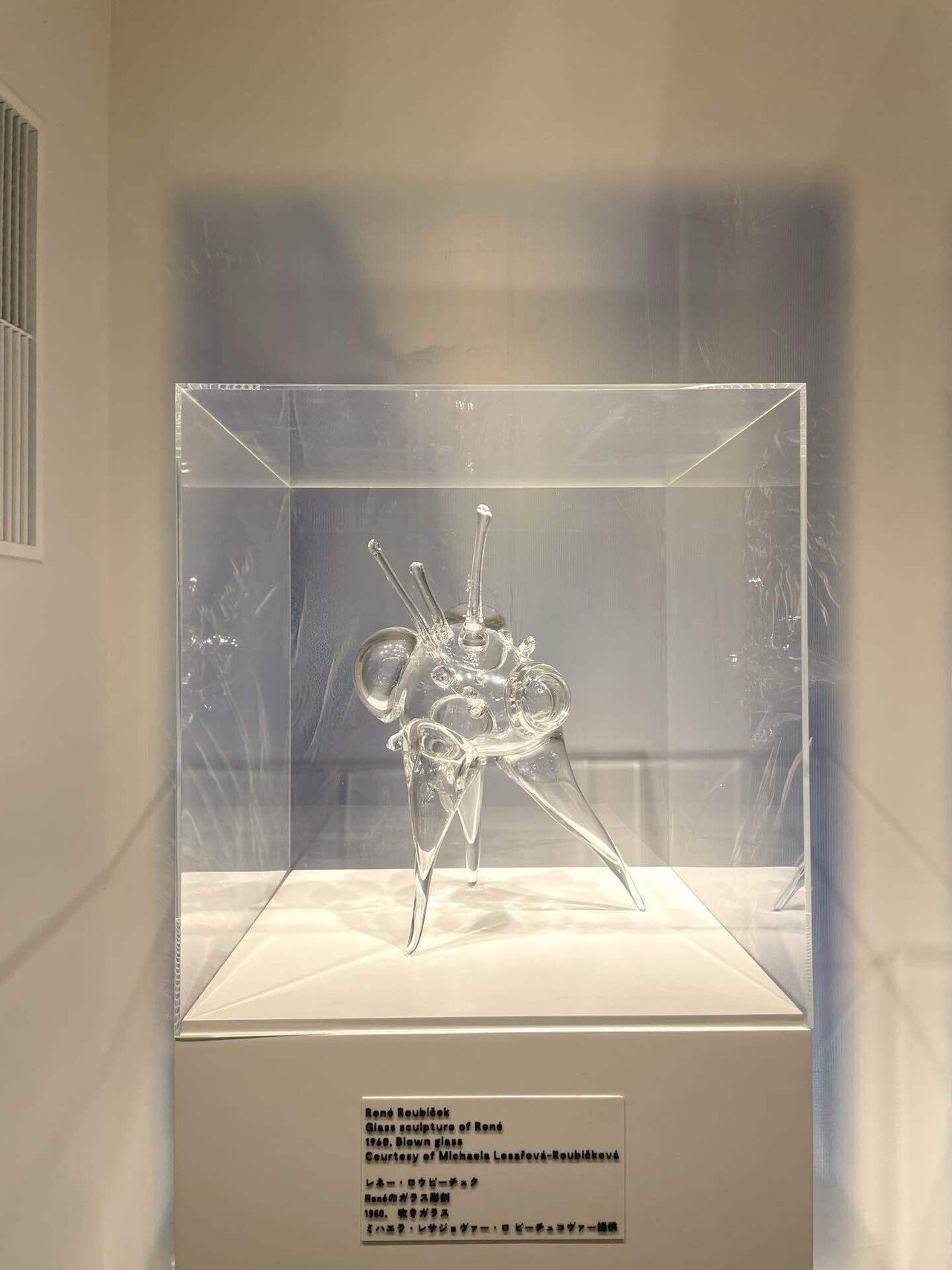 万博　チェコ　ガラス　レネ　オブジェ 新品 大阪万博 限定 チェコ館 レネ René ガラス オブジェ 置物 アート