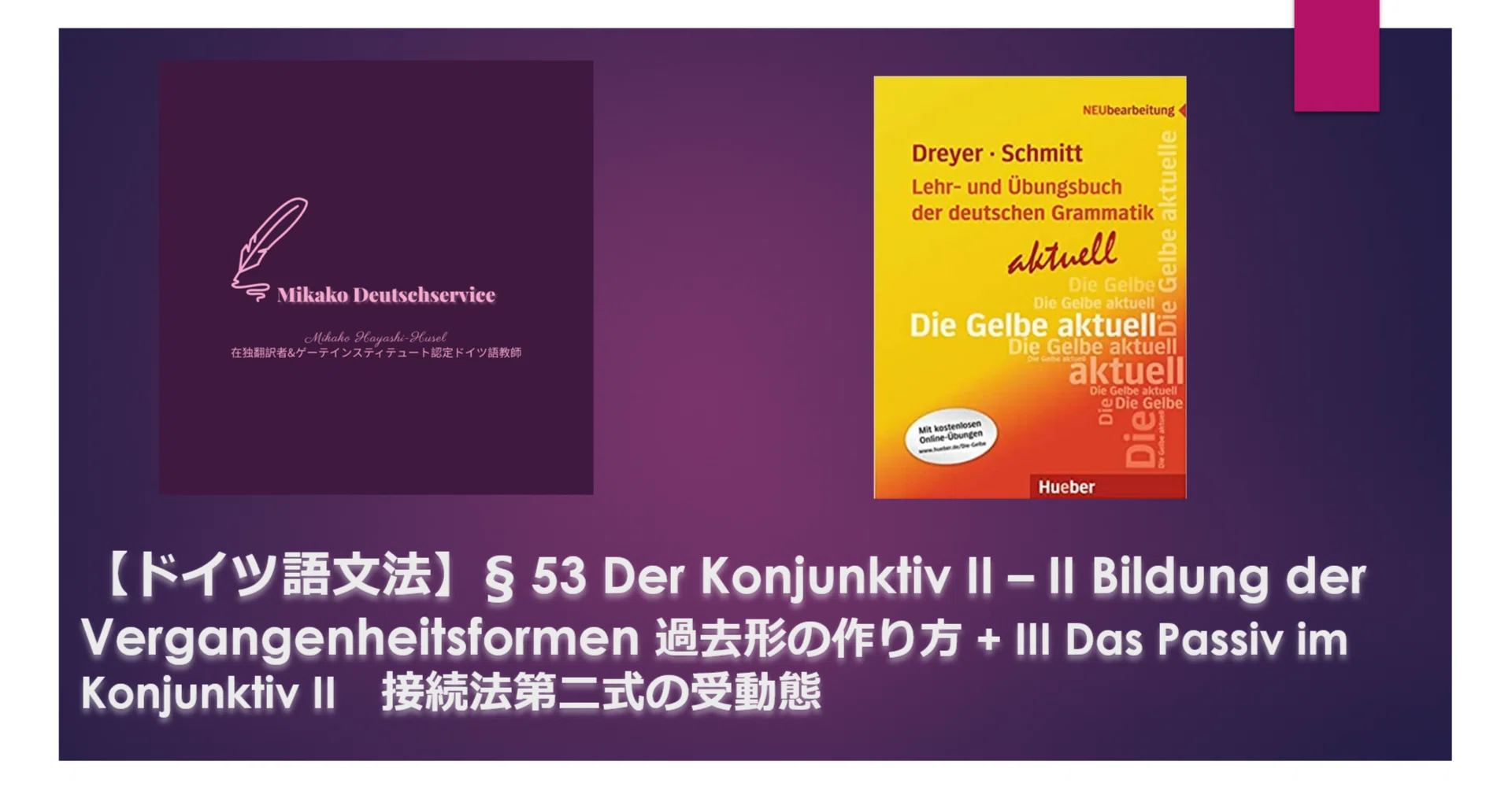 ドイツ語の副詞・心態詞研究 = Abhandlungen über deuts… ドイツ語文法】§ 53 Der Konjunktiv II 接続法第二式 - II 過去形の