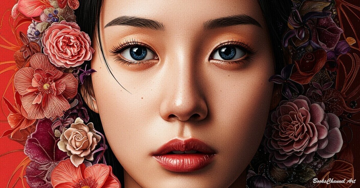 Hyper-Realistic Flower Portrait - 超写実的な花と美女の融合