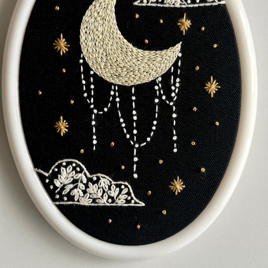 PDF図案【mellow moon】｜はなこまち/刺繍作家