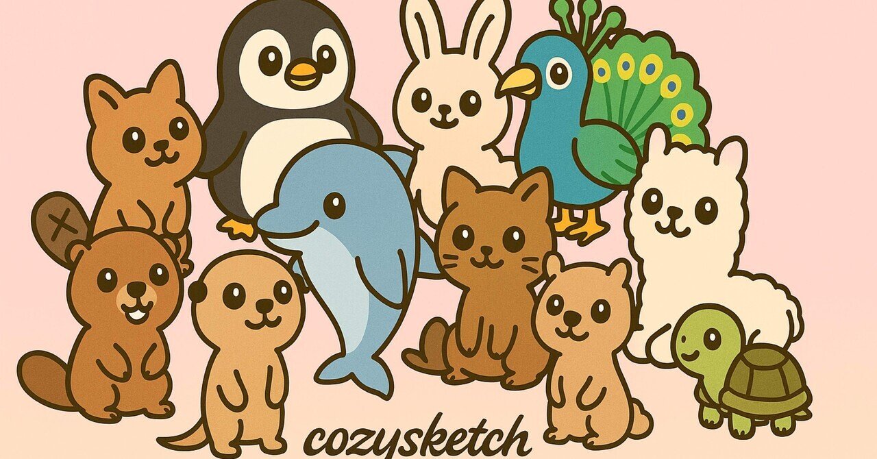 新作リリース！「帰ります」動物スタンプ｜cozysketch