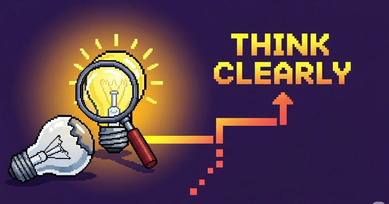 Think clearly（より良い人生を送るための思考法）｜t-note