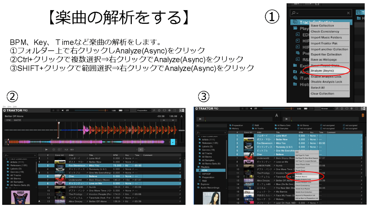 Traktor Pro 3 楽曲の解析 Dj Carsea かーしー Note