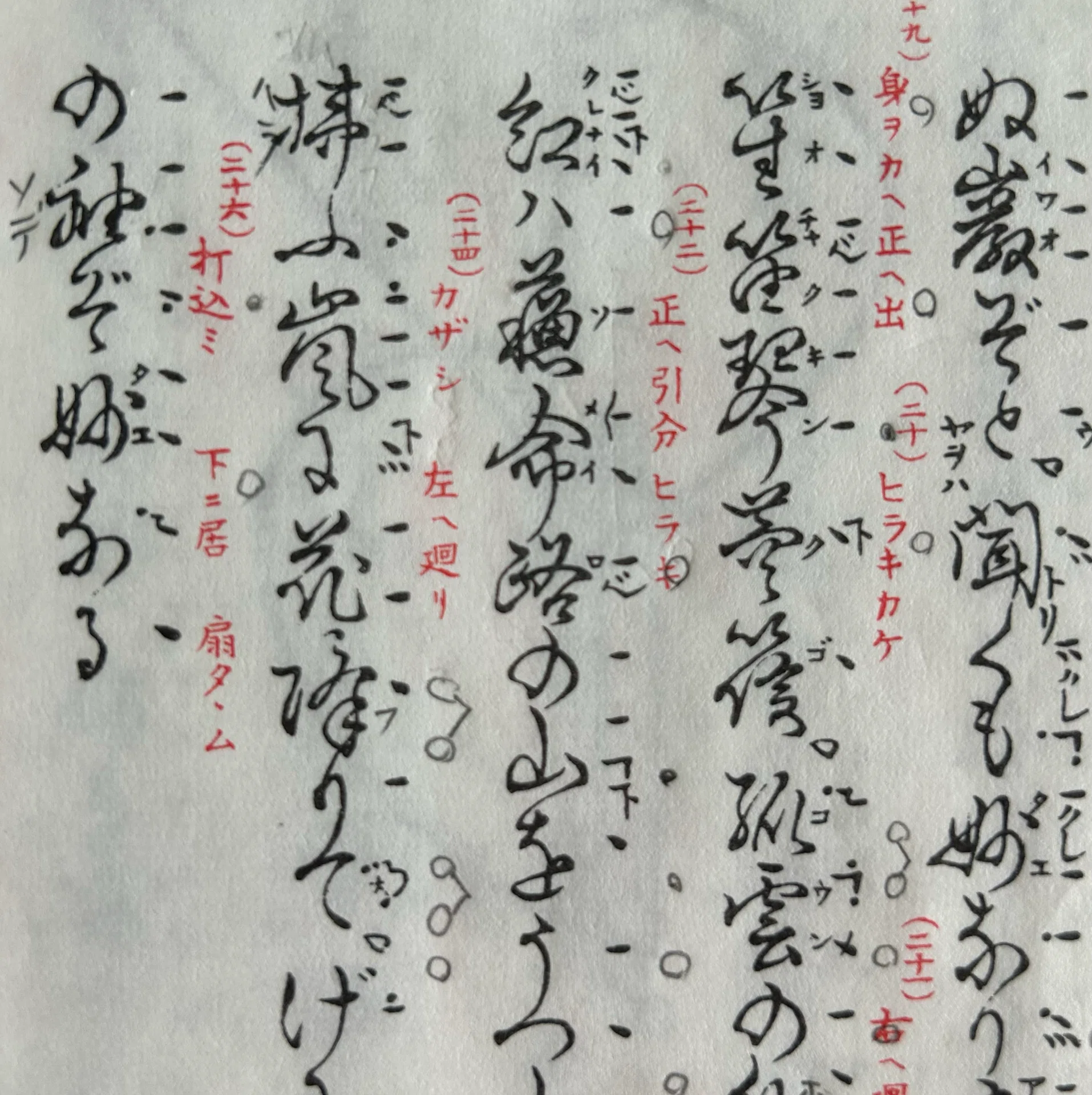 宝生流の謡本。 草書体、変体仮名がデフォルト。読み難いことこのうえ