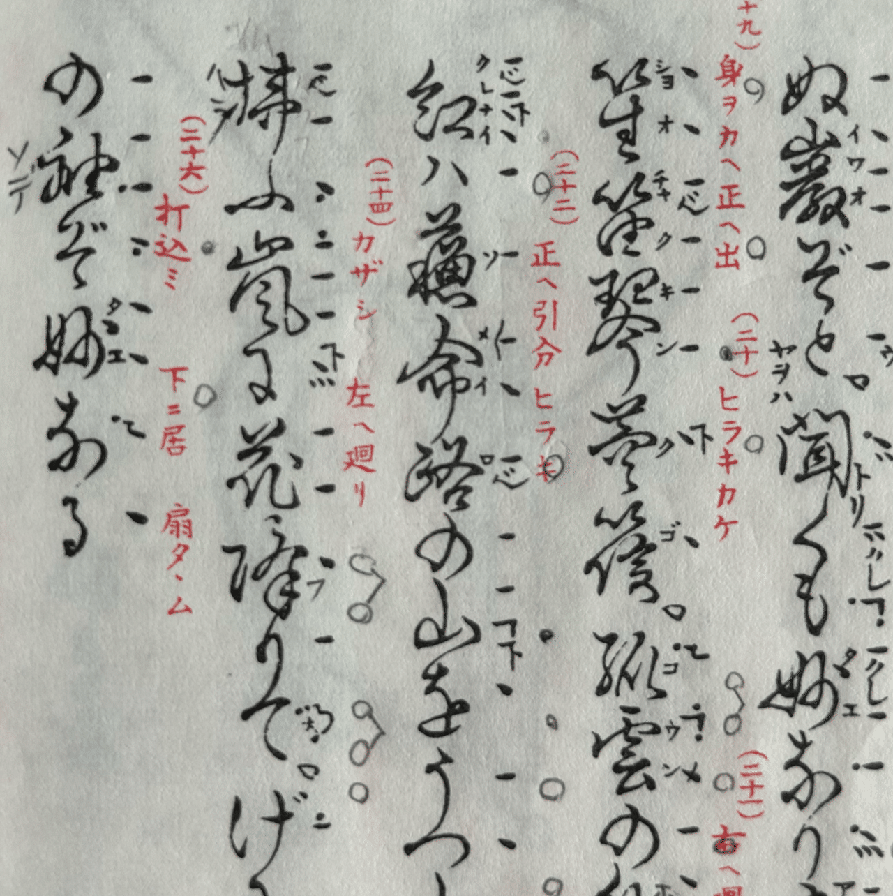 宝生流の謡本。 草書体、変体仮名がデフォルト。読み難いこと