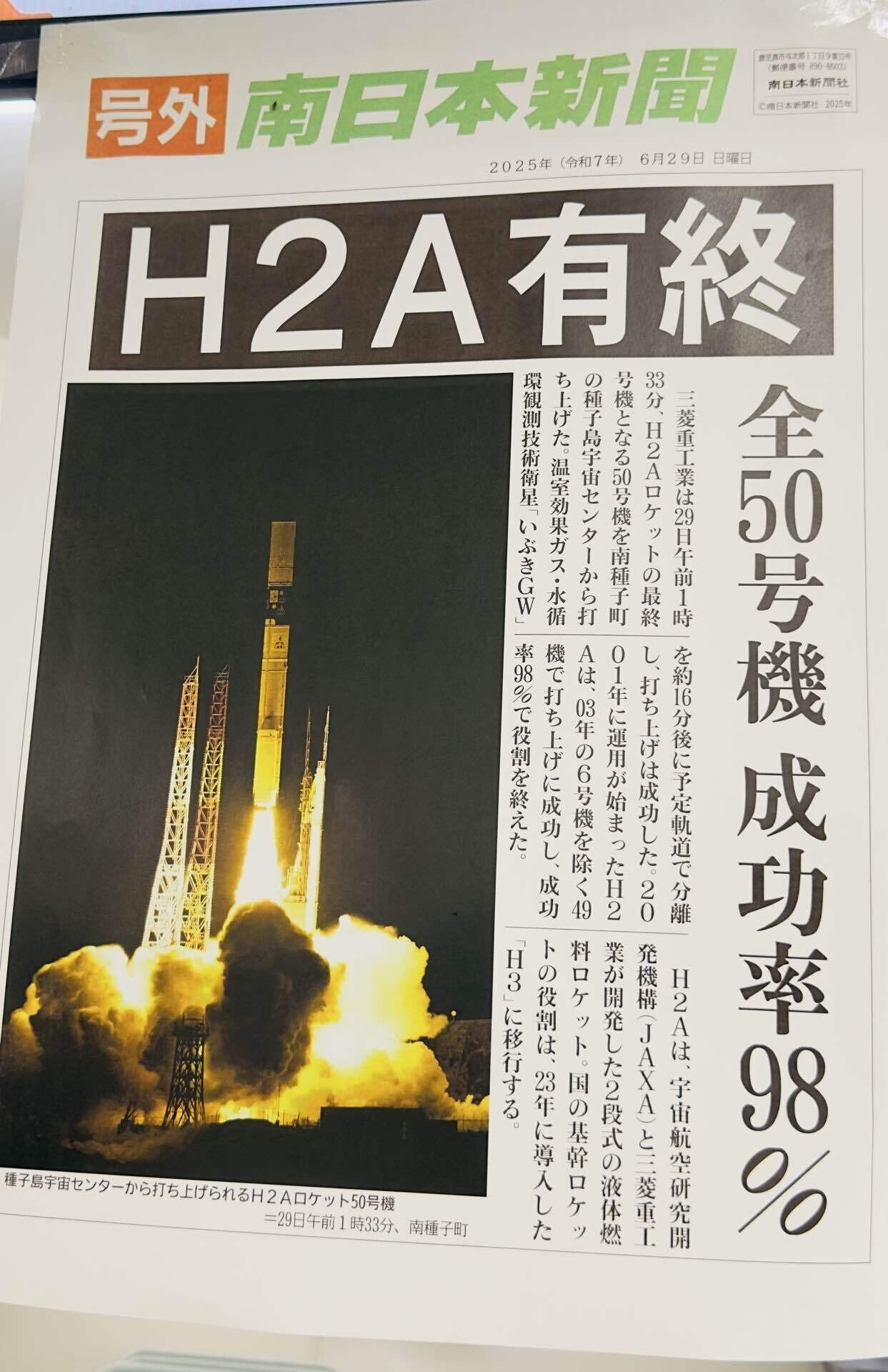 ☆本日終了　万力　⑧ H2A最終号機🚀打ち上げ成功おめでとうございます！㊗️｜種子島