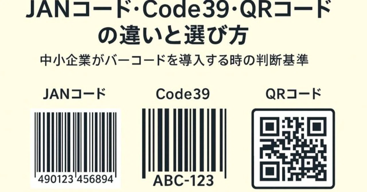 在庫管理で使うバーコード、どれを選べばいい？ JANコード・Code39・QR