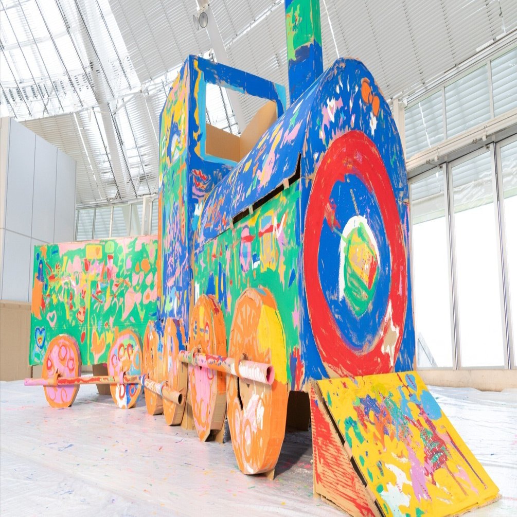 イベントレポ】空間造形作家山田龍太・ダンボール造形ペインティング