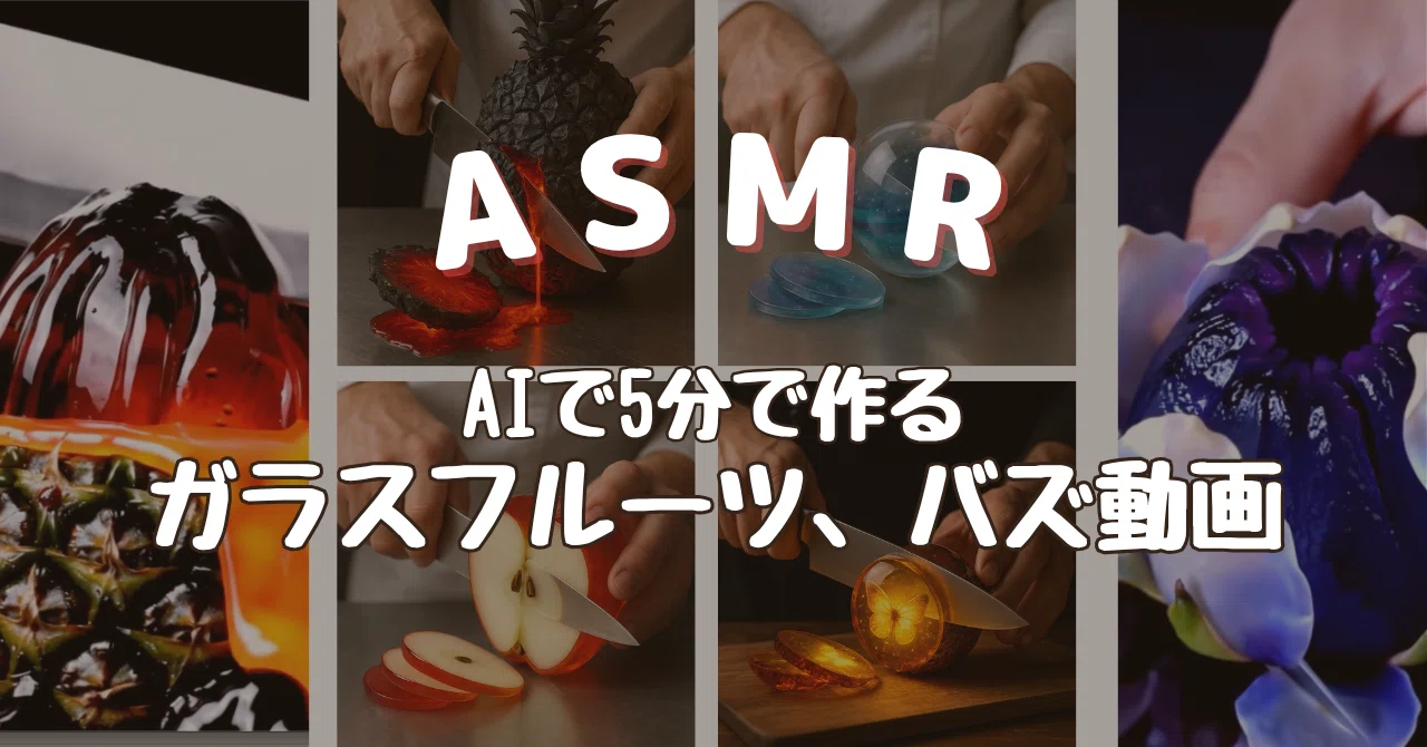 AIで5分 】 バズる！ガラスフルーツ×ASMR動画の作り方大公開｜siro