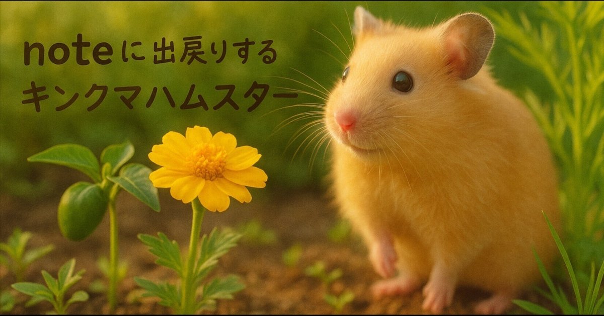 自己紹介】noteさん いったんやめて また帰ってきました｜Gumi🐹🪽