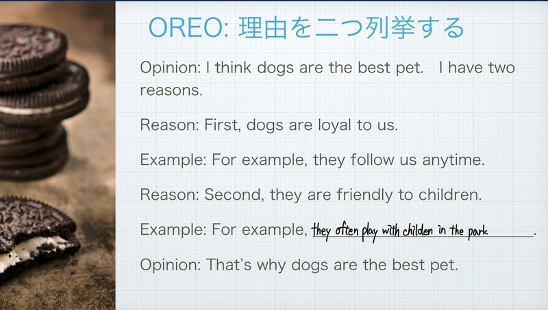 幸せを呼ぶ英語writing Oreoから楽しもう 江藤 由布 ゆう Note