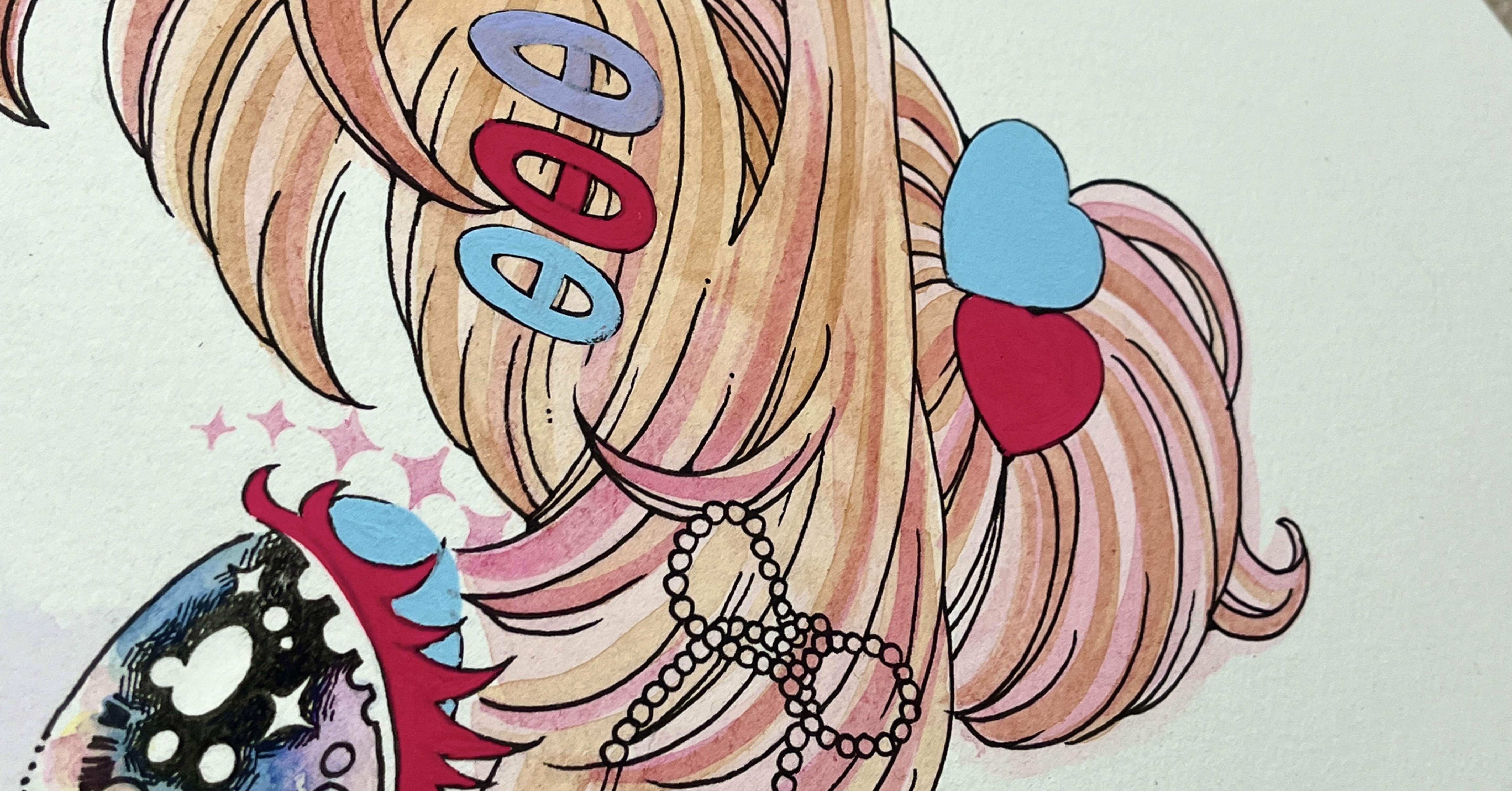 せきやゆりえ　B3サイズ原画 せきやゆりえ B3サイズ原画 せきやゆりえB3サイズ原画