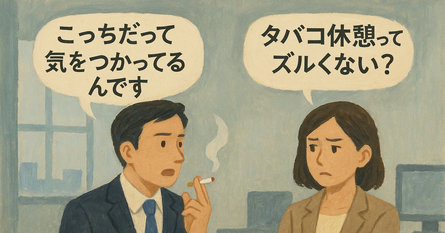 タバコ休憩ってズルくない？」──喫煙者と非喫煙者、それぞれの言い分
