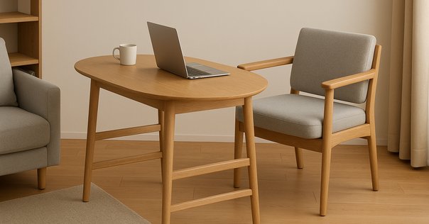 52歳おじさんの本音】無印良品の折りたたみデスク、ノートPC作業