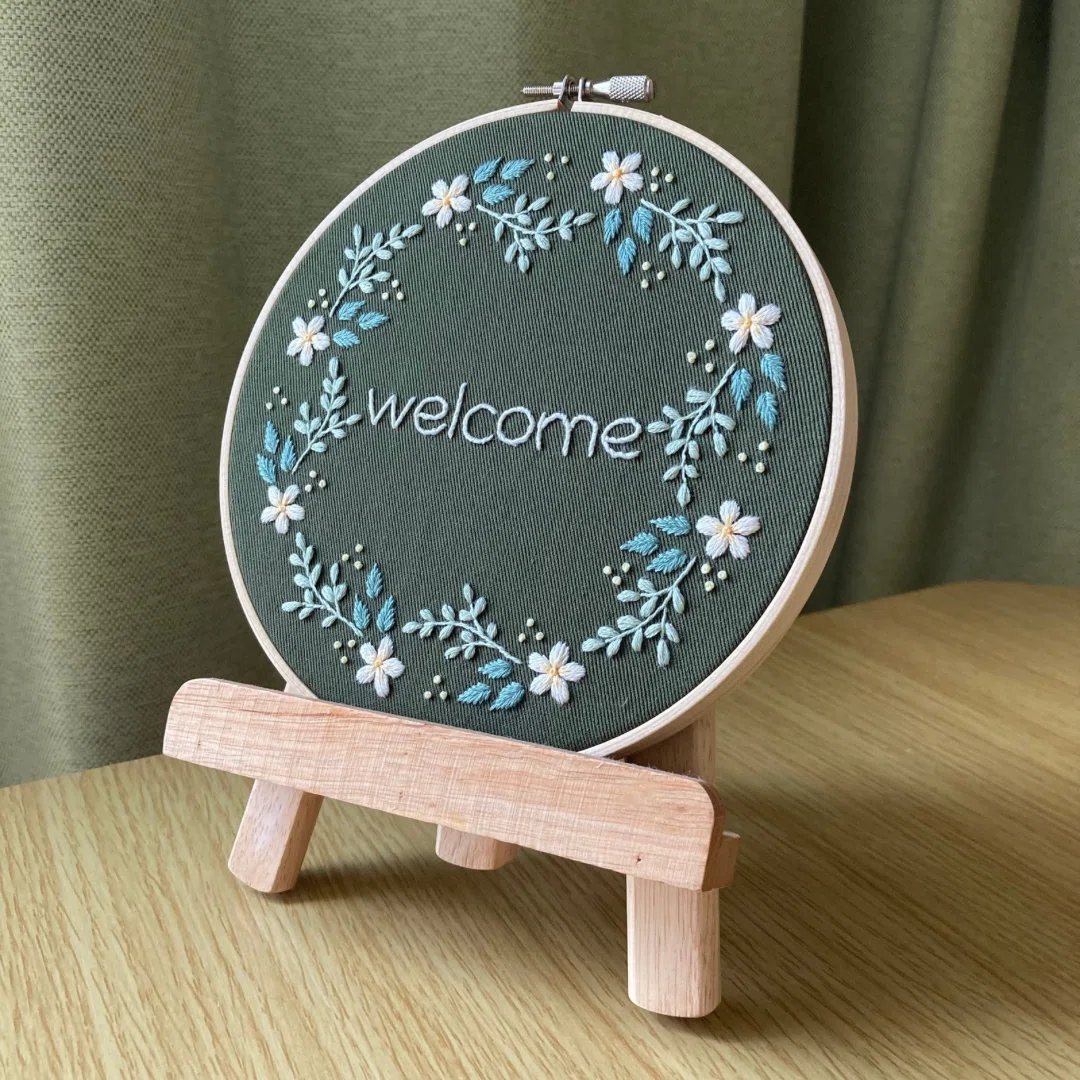 爽やかグリーンデザイン | ちょっとお得な図案セット｜はなこまち/刺繍作家