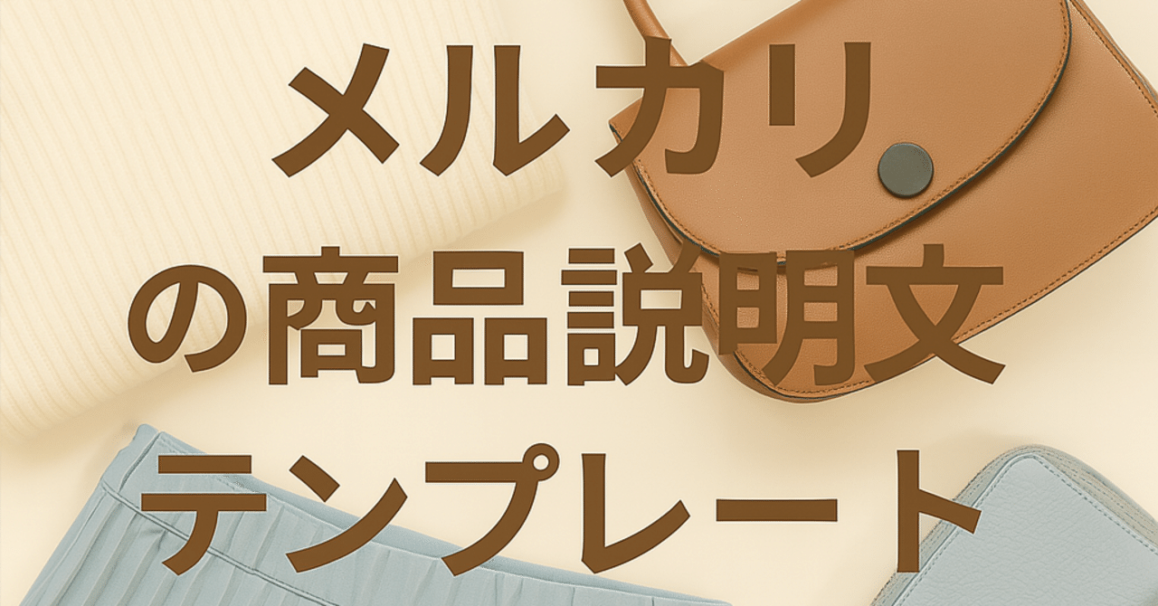 コピペOK】メルカリで“売れる”説明文テンプレ30選｜スマホ対応・初心者