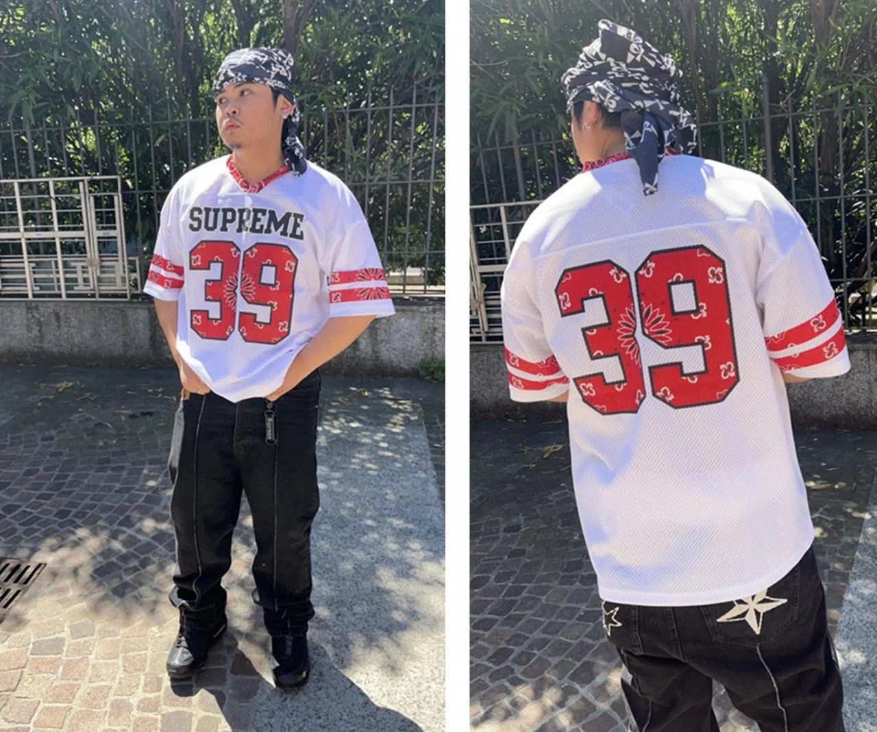 シュプリーム バンダナ フットボールジャージ SS25|Fog Kicks シュプリーム バンダナ フットボールジャージ SS25|Fog Kicks