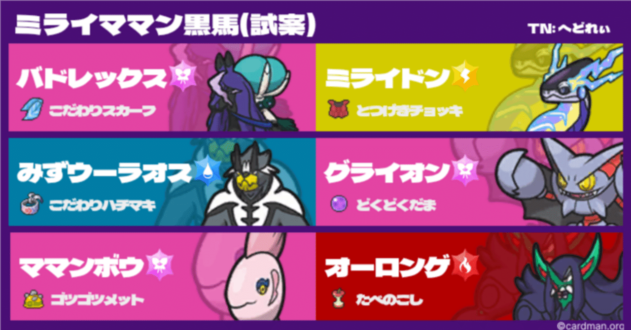 レギュI(S31)最終712位】ミライママン黒馬(試案)｜右手向きの左手握り拳