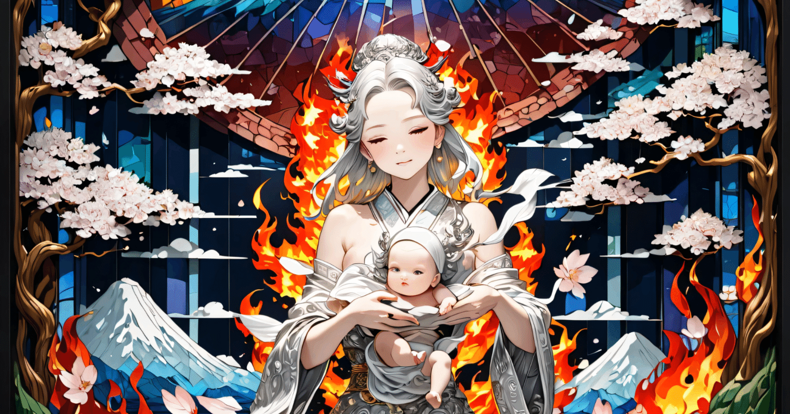 火中に咲く桜 ― 木花之佐久夜毘売」｜Azan