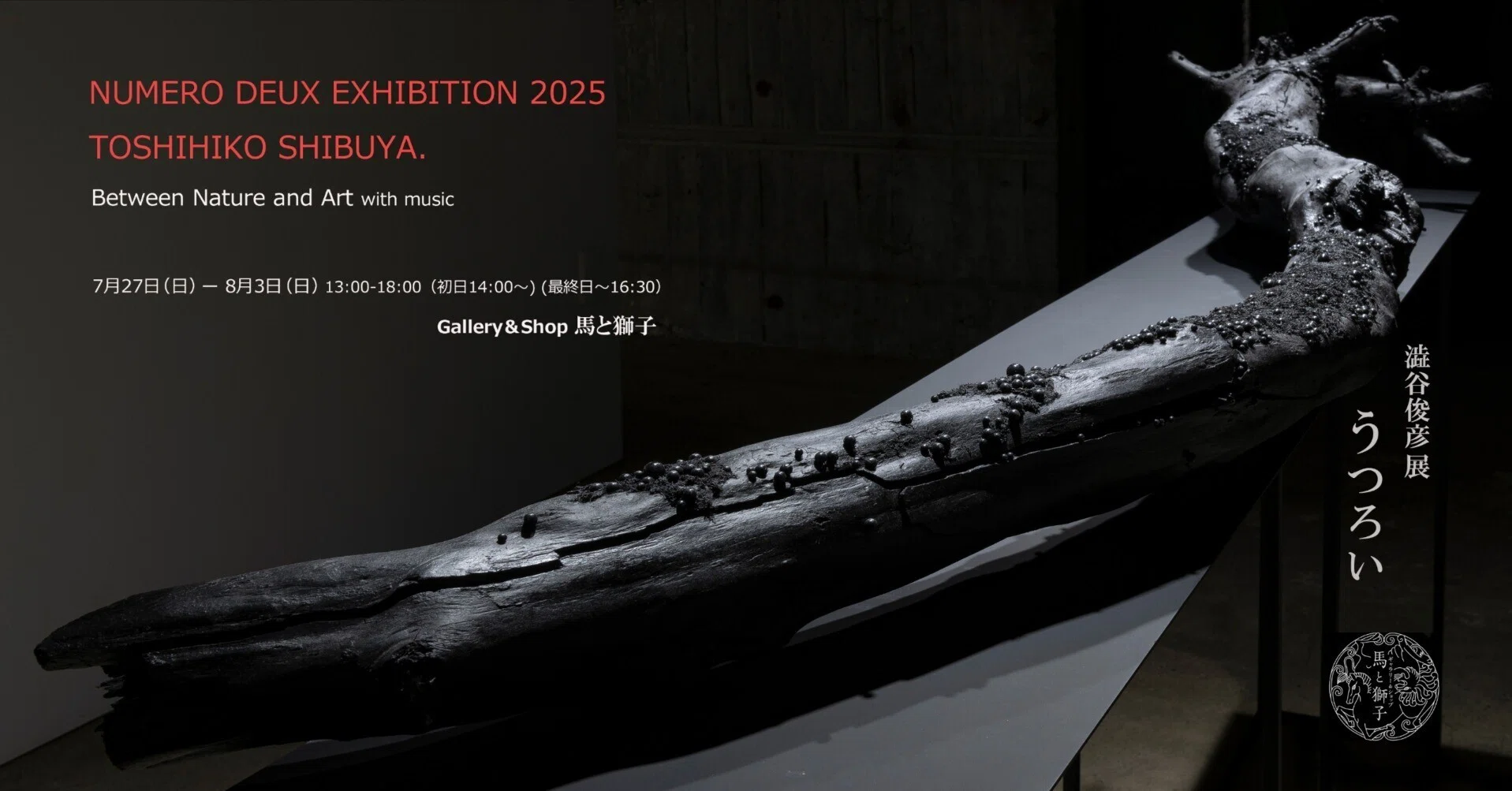 7/27（日）〜8/3（日）澁谷俊彦 展「うつろひ NUMERO DEUX exhibition
