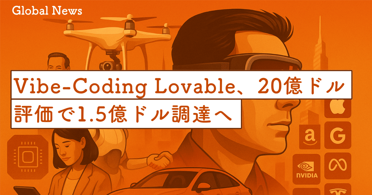 スウェーデン発AI『vibe‑coding』の衝撃：Lovable、20億ドル評価で1億5000万ドル調達へ｜SecondWave