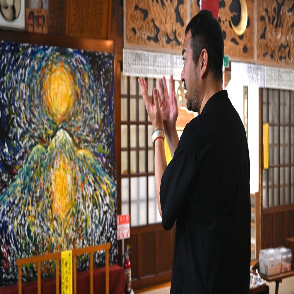 岩木山と観音様のエネルギーを描いた日｜久渡寺で奉納した絵との再会