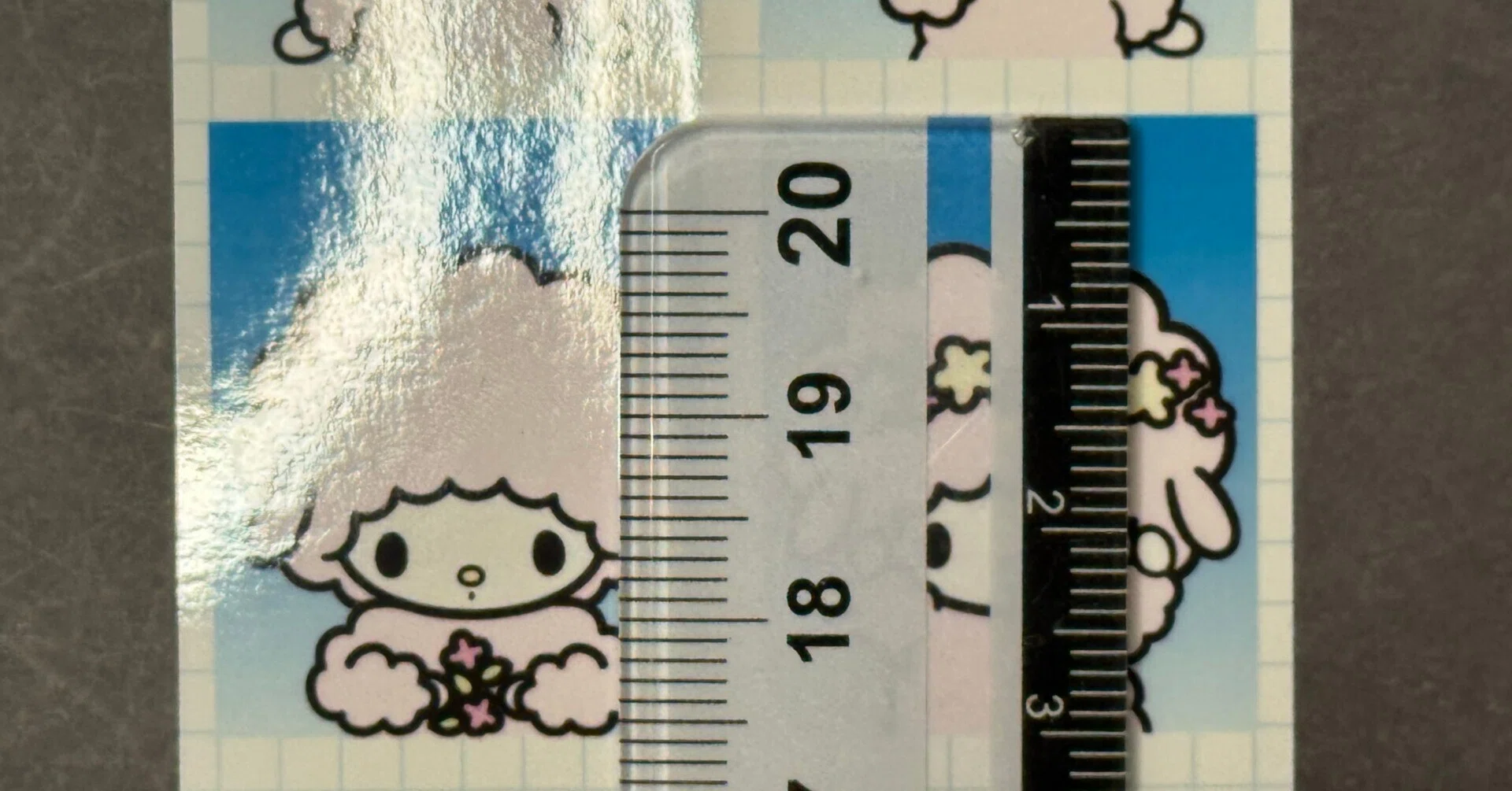 サンリオキャラクターズ証明写真風スマロイドを買って、サイズを測って 