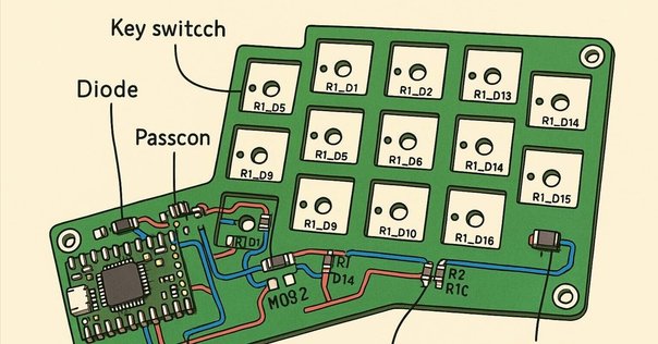 自作キーボードCharybdisで手配線をする｜punyoon