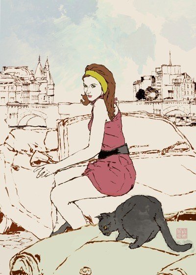 クルマに腰掛ける女 米山史朗 Note