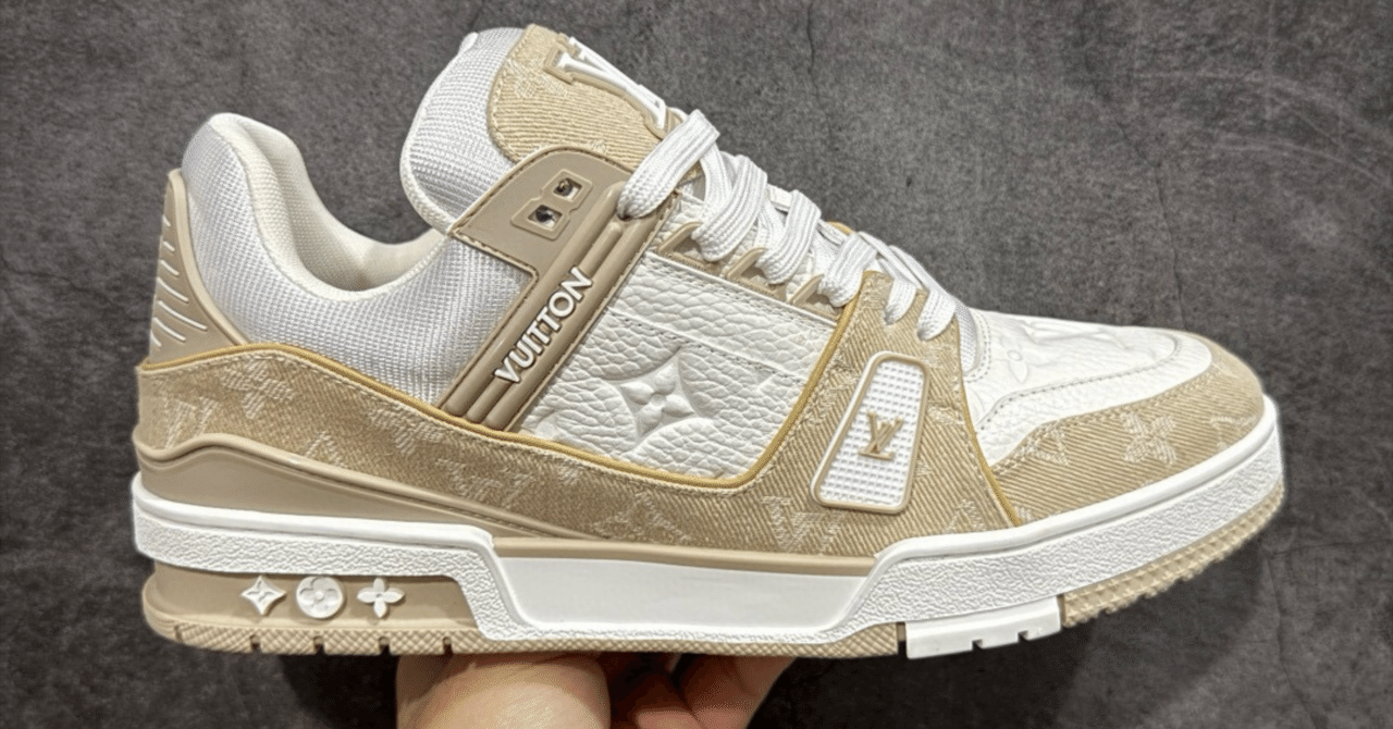 Louis Vuitton デニム/ベージュ スニーカー ルイ・ヴィトン トレーナー デニム ベージュ スニーカー 1AIKMH｜Fog Kicks