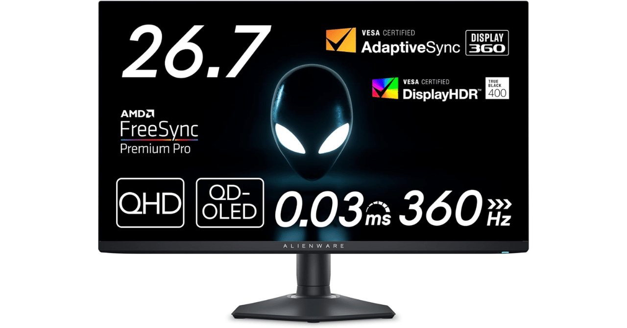 Dell AW2725Q 26.7インチ ゲーミングモニター Amazon.co.jp: Alienware 27 4K QD-OLED ゲーミングモニター AW2725Q