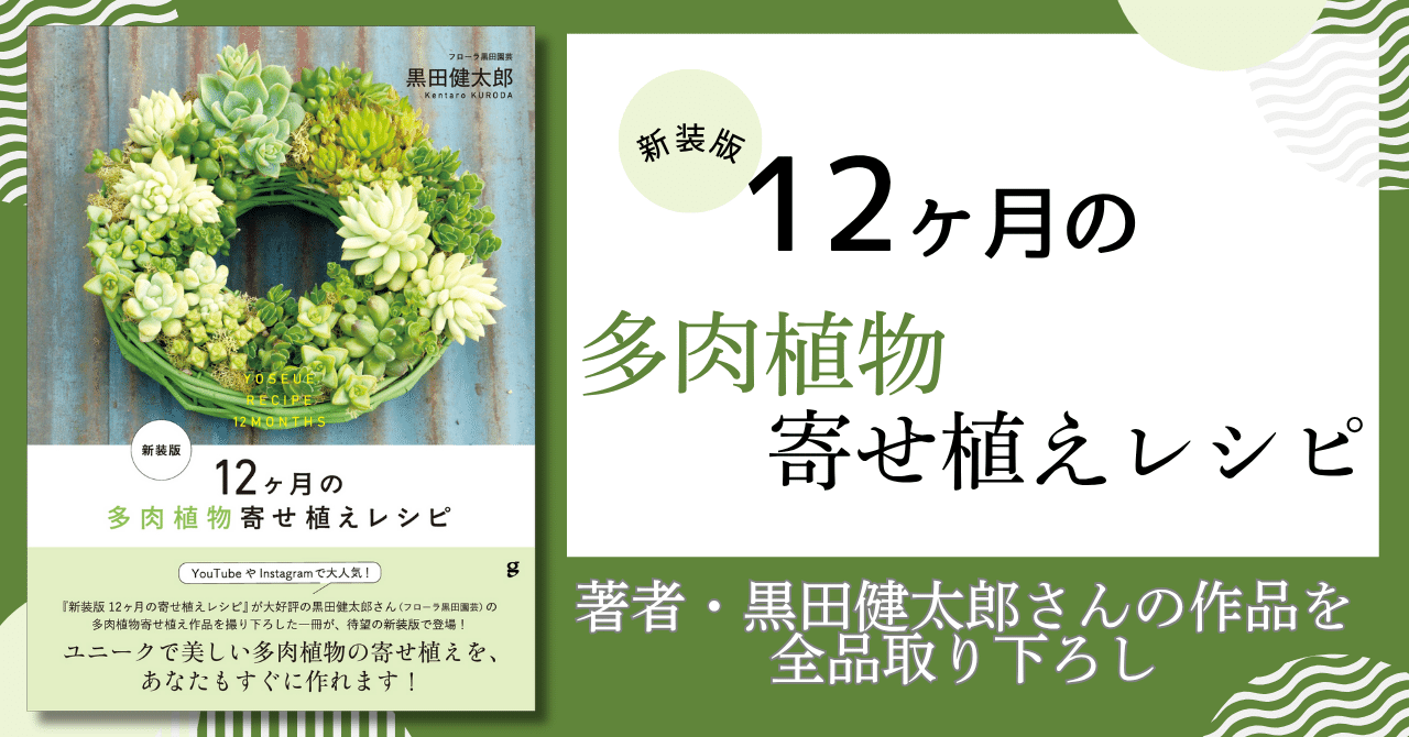 すぐに多肉植物の寄せ植えができる!!】大人気の黒田健太郎さんの作品を