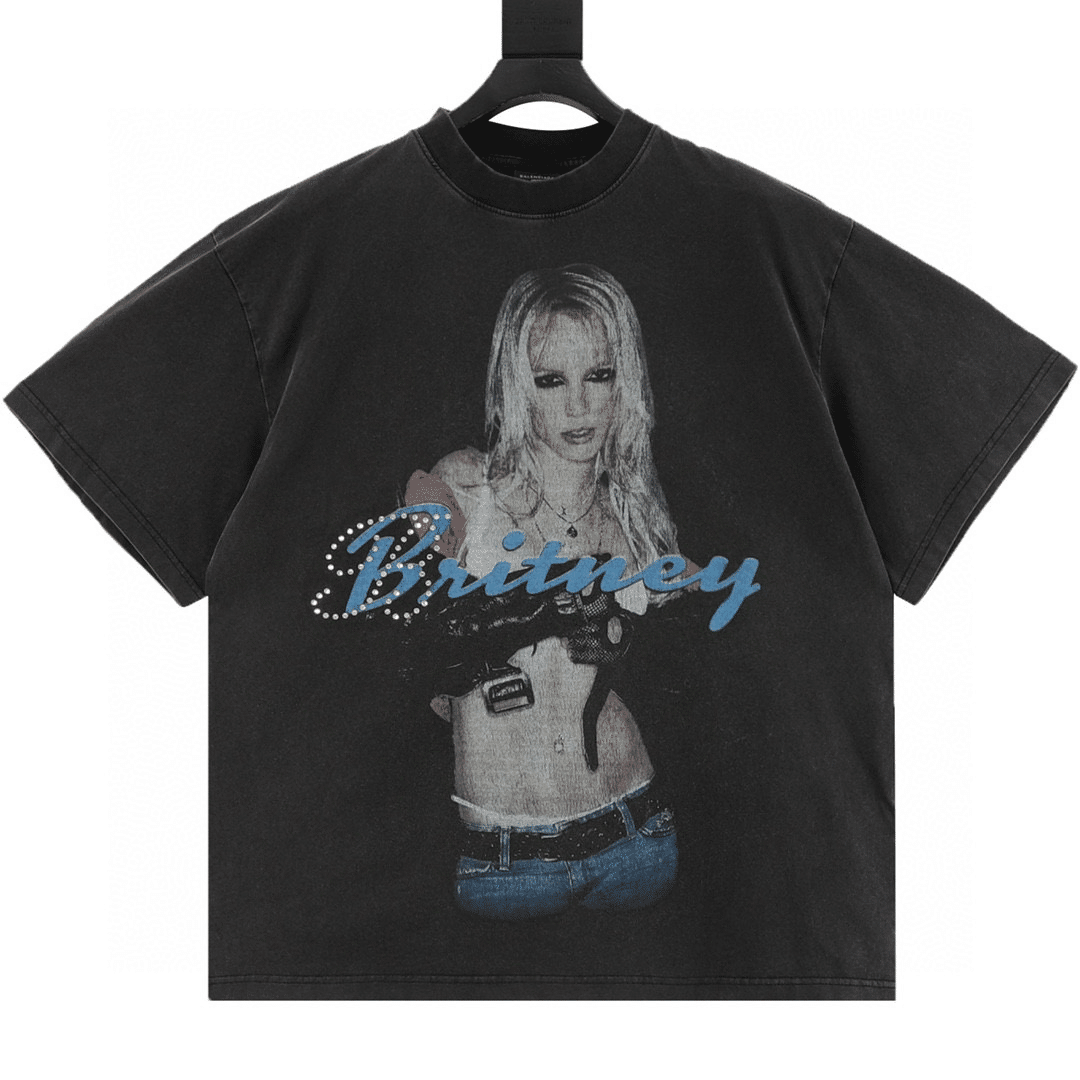 【RUNWAY】BALENCIAGA|Britney ブリトニースピアーズ Tシャツ 黒 RUNWAY】BALENCIAGA|Britney ブリトニースピアーズ Tシャツ 黒