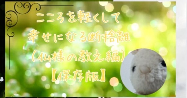 123 断捨離｜森の妖精さん