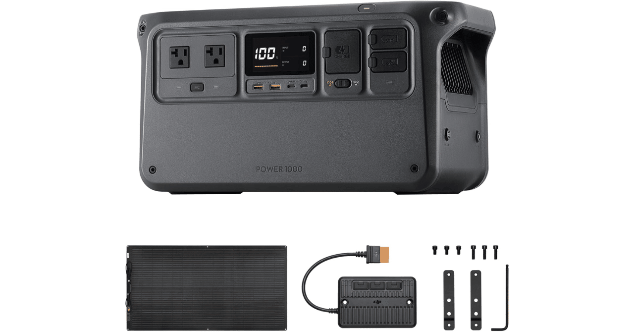 DJI Power 1000 1024Wh ポータブル電源 200Wソーラーセット｜GetGadgetGot