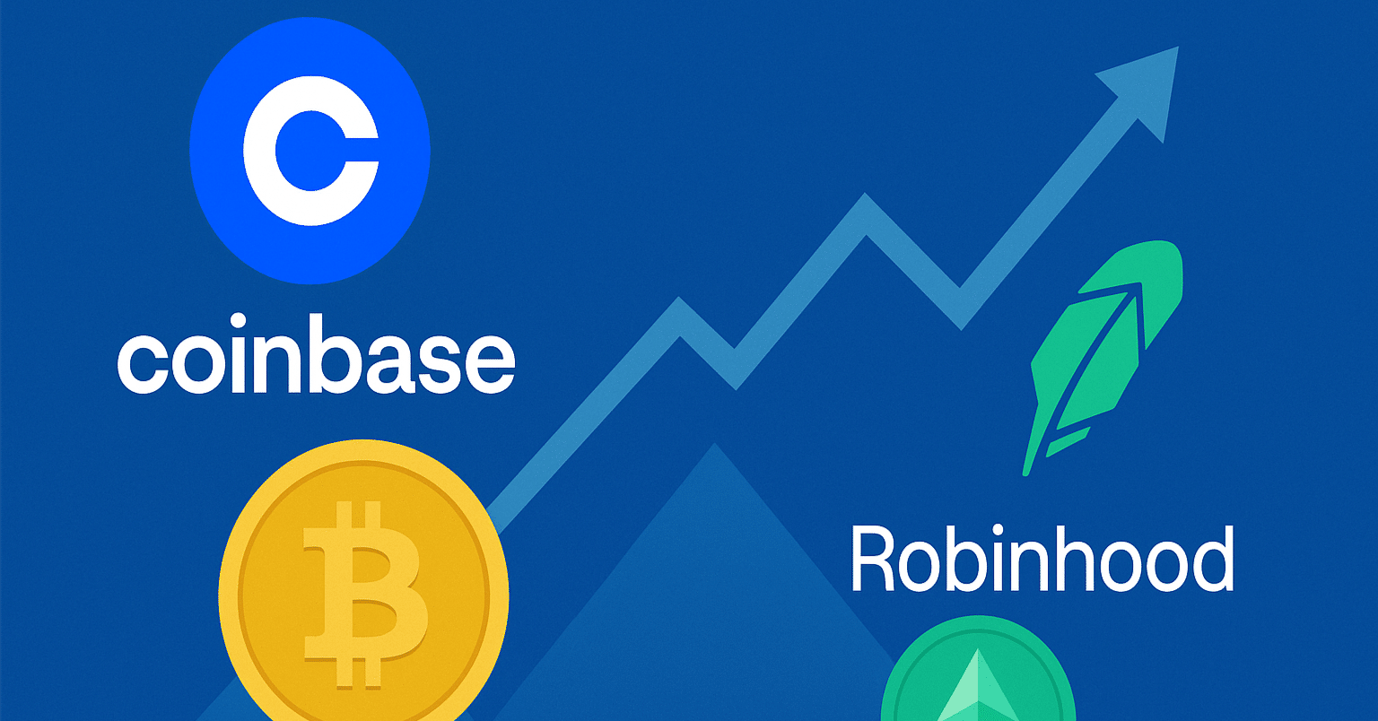 仮想通貨関連銘柄の主役！CoinbaseとRobinhood｜アスナロDrive