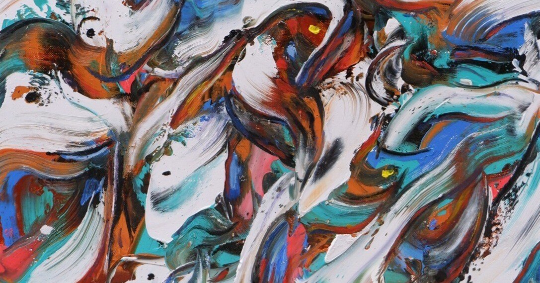 【インパクトアート/F8号】智慧-Wisdom2-般若 2025.07.06 kazuo Adamski oil on canvas F8 op1508
