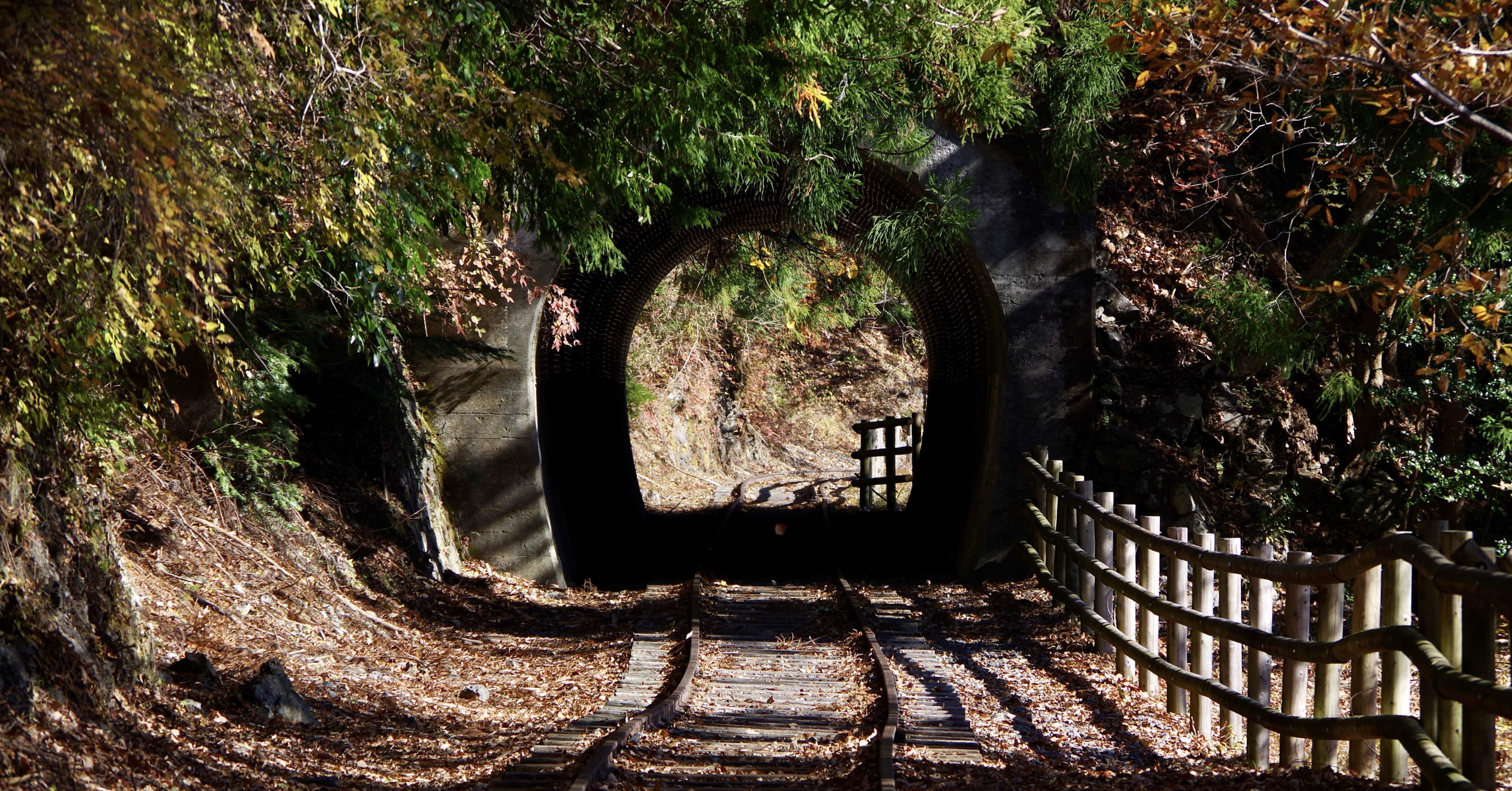 井川湖畔遊歩道 廃線小路 / Old abandoned railway line along Ikawa